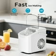 thumbnail image 3 of WAA Countertop Ice Maker with LED Display & Timer,26lbs/24H,Self-Cleaning,Portable Handle,Compact for Home/Kitchen(White), 3 of 8