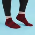 thumbnail image 2 of BambooMN Women's Rayon from Bamboo Athletic Ankle Socks - Maroon - Size 4-9 - 2 Pairs, 2 of 3