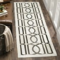 thumbnail image 2 of SAFAVIEH Studio Leather Sheeva Geometric Area Rug, Ivory/Grey, 4' x 6', 2 of 7