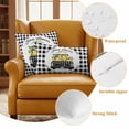 thumbnail image 6 of Farm Lemons Outdoor Pillow Covers Pack of 2 Black and White Buffalo Plaid Lemon Truck Summer Waterproof Throw Pillow Covers Decorative Cushion Cases for Patio Garden Tent Balcony Couch 16x16 inch, 6 of 9