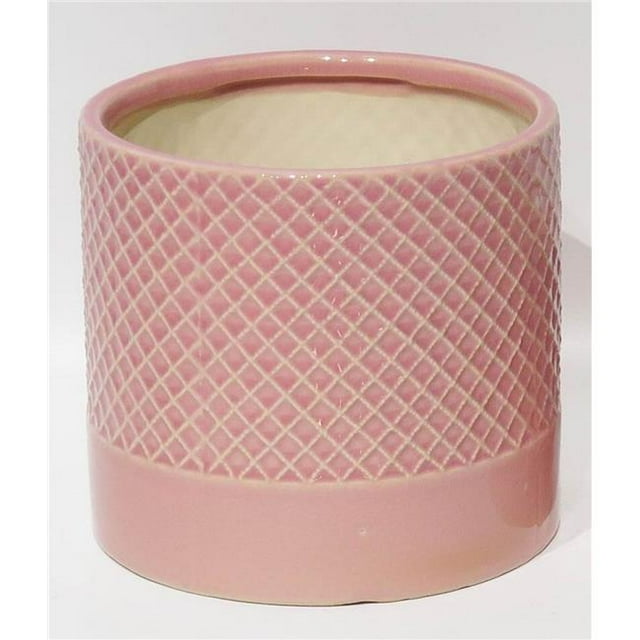 Motif Croisé Rose avec Jardinière de Base Rose Massif