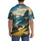 thumbnail image 3 of Fotbe Valley River Dinosaur Camisa Estampada de Manga Corta para Hombre, Casual de Verano, Estilo Playero, Sin Arrugas-3X-Large, 3 of 5
