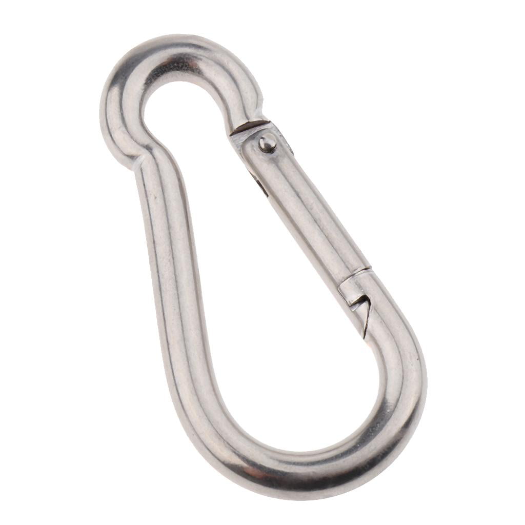 8Pcs M6 Carabiner Hook Stainless Steel Carabiner Clip Heavy Duty Snap Hook Small Carabiner Snap Hook Clips Spring Snap Clip Keychain Locking Carabiner for Outdoor,Camping Hiking,Traveling,Fishing 