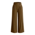 thumbnail image 7 of Sevevn Women's Soft Thick Vertical Rib Wide Leg Casual Pants High Waist Pleated Design With Side Pockets Fall Daily Wear Pants, 7 of 7