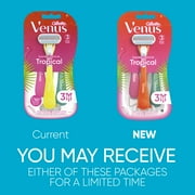 Venus Tropical Womens 3 Blade Disposable Razor, 3 count, Multi-Color