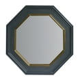 thumbnail image 2 of 32 Inch Octagonal Shape Wooden Floating Frame Flat Wall Mirror Gray- Saltoro Sherpi, 2 of 6