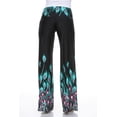 thumbnail image 4 of White Mark Printed Palazzo Pants, 106-Teal Peacock - Large, 4 of 5