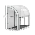 thumbnail image 3 of Outsunny Serre Adossée avec Housse en PE, Serre de Jardinage, Blanc, 3 of 10