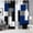 Blue, variant on Dashan Black Grey Blackout Curtains for Living Room,White Grey Modern Abstract Window Drapes for Bedroom (52Wx84L,2 Panels)
