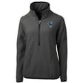 thumbnail image 2 of Women's Cutter & Buck Charcoal Indianapolis Colts Historic Cascade Eco Sherpa Fleece Half-Zip Jacket, 2 of 3