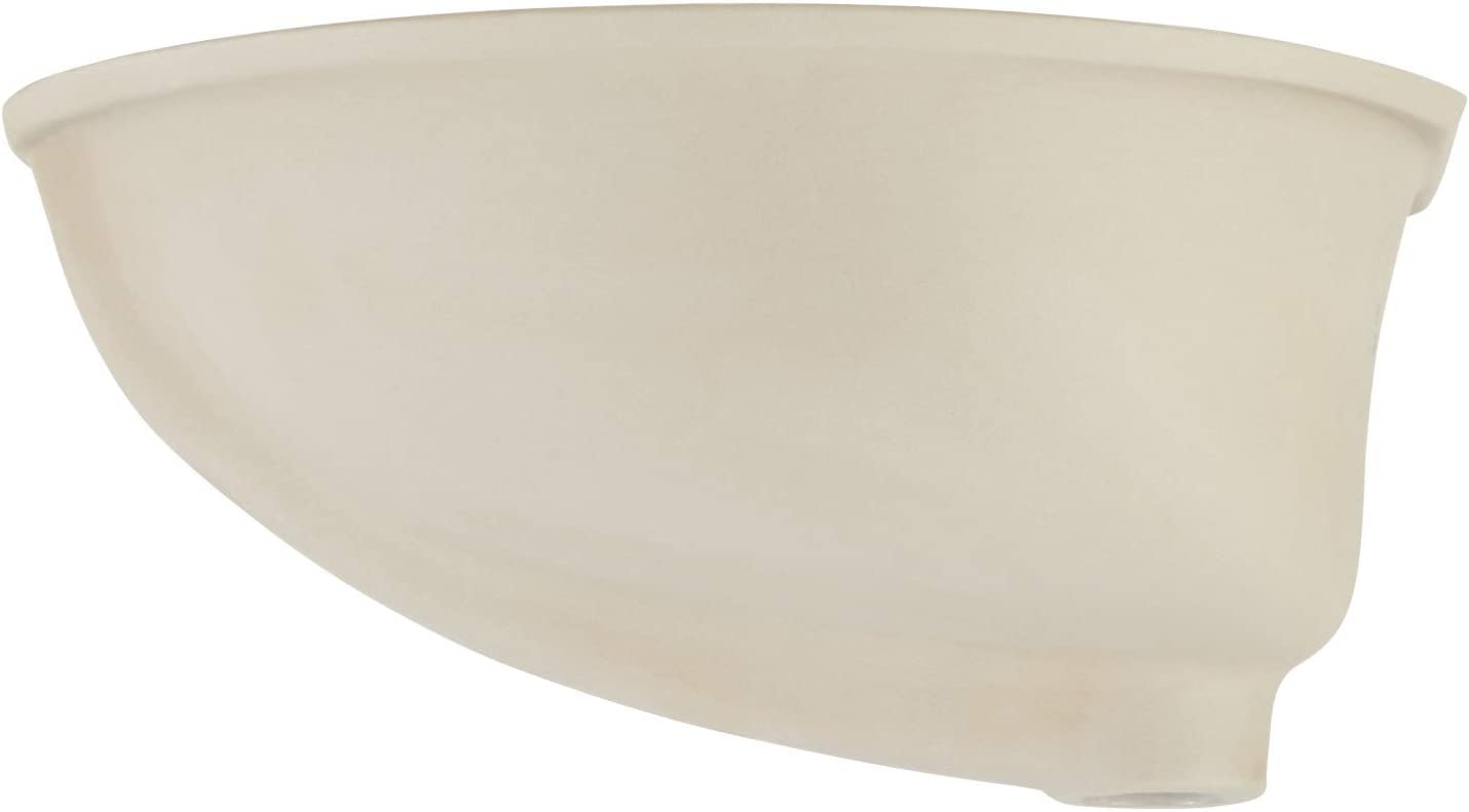 Open Box Signature Hardware 447970 Mangrove 17" Oval Undermount Bathroom Sink, White