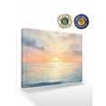 thumbnail image 2 of Ocean Sunset Wall Art for Living Room,Canvas Picture Wall Decor for Bathroom Bedroom,Modern Orange Blue Oil Painting Seagull Painting Artwork for Office Kitchen Hallway Dining Room Home Decor 20"x24", 2 of 8