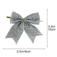 thumbnail image 3 of FeiFu 6PCS 3.54in Christmas Bow Decorative Hanging Ornaments Soft Luxurious Texture Easy to Hang Reusable for Christmas Tree Wreath Gift Wrapping Party Decor, 3 of 8