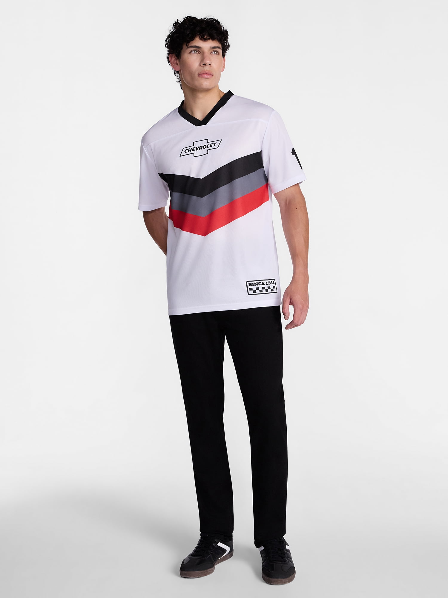 Chevrolet Men's and Big Men's Graphic Mesh Soccer Jersey, Sizes XS-5XL