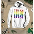 thumbnail image 3 of S4E Men's Pride Gay LGBTQ Rainbow Hoodie Sweatshirts Medium White, 3 of 4