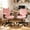 Pink, variant on VECELO Moveable Office Chair, Ergonomic Desk Chair with Flip-Up Armrests and Wheels, Adjustable Swivel Computer Chair, Comfortable Upholstered Task Chair for Home Bedroom Office, Pink