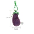 thumbnail image 5 of Mini llaveros de frutas y verduras, juguetes bonitos de felpa, mochila colgante, llavero de bolsa, naranja, plátano, melocotón, manzana, berenjena, zanahoria, regalo, 5 of 5