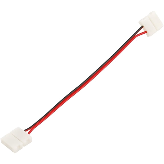 ABI 10mm 6-Inch 2-wire Solderless Flexible Coupler for 5050 LED Strip Light PCB (10-Pack)