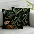 thumbnail image 3 of nygtbtfer  Outdoor Waterproof Spring Summer Pillow Covers  Set of 2 Floral Farmhouse Throw Pillows Decorative Cushion Cases for Outdoor Couch Sofa Patio Furniture Home Decoration Black White, 3 of 7