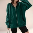 thumbnail image 2 of Gkeoshab Carhartt Hoodies for Women Womens Oversized Hoodies Fleece Sweatshirts Fall Fashion 2025 Pullover Sweaters Winter Clothes Blackish Green S, 2 of 5