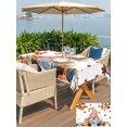thumbnail image 4 of Outdoor Tablecloth with Umbrella Hole and Zipper, Gnomes Pumpkin Fall Rectangle Table Cloth 52x70 Inch Waterproof Tablecloth, Thanksgiving Branches Maple Leaf Picnic Table Cover for Patio Camping, 4 of 7