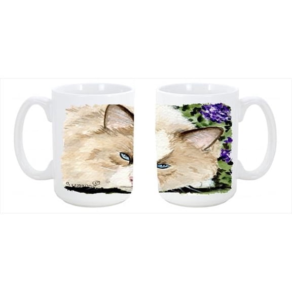 Cat Dishwasher Safe Microwavable Ceramic Coffee Mug 15 oz.