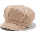 thumbnail image 2 of CoCopeaunts Newsboy Cap Corduroy Octagonal Hats Retro Solid Color Beret Winter Autumn Newsboy Hat Vintage Ivy Cap Painter Hat, 2 of 6