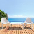 thumbnail image 1 of Compamia Sky 3 Piece Patio Conversation Set in White, 1 of 4