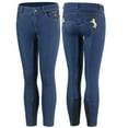 thumbnail image 1 of Horze Annika Kids Denim Breeches Silicone Full Seat, 1 of 4