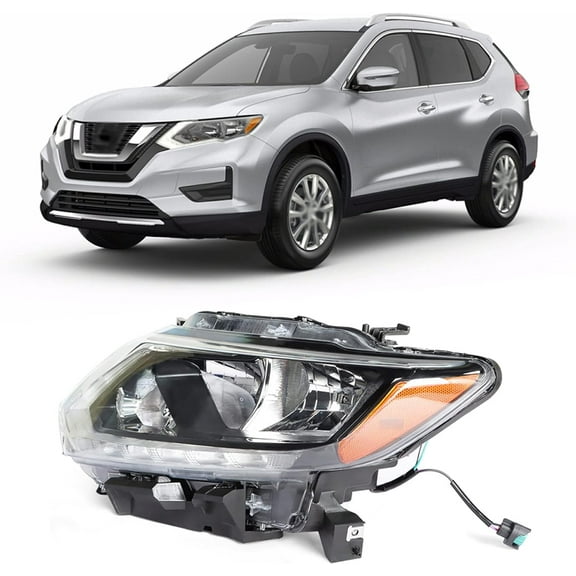 Genrics Headlights Replacement for 2014 2015 2016 Nissan Rogue Halogen Headlamp Assembly Left Driver Side