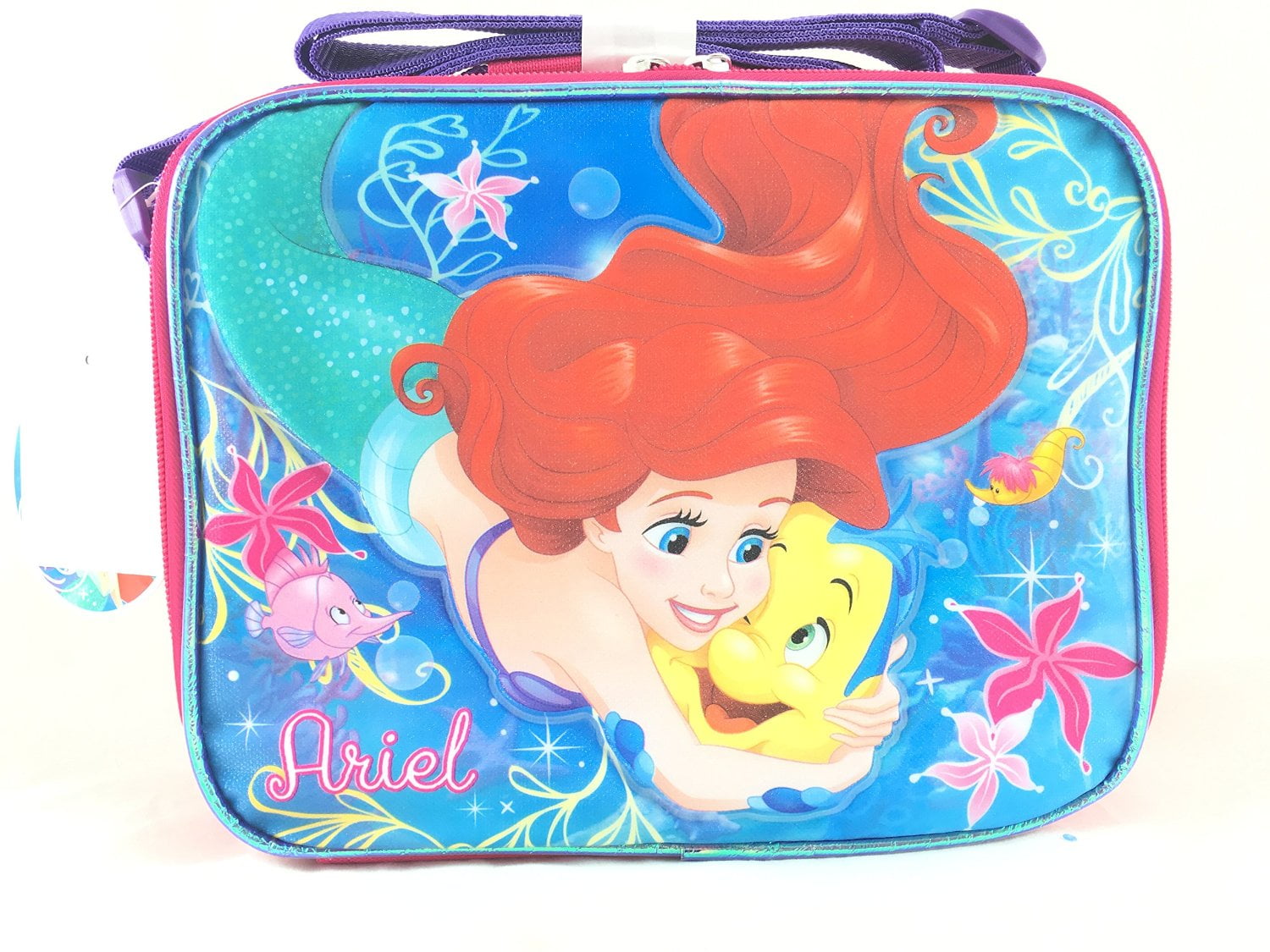 Lunch Bag Disney Little Mermaid Ariel w/Flounder New 658625