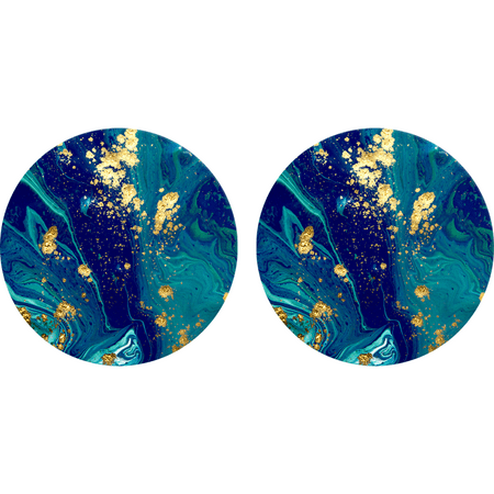 

Coasters for Drinks Set of Absorbent Ceramic Coasters with Cork Base Marble Rose Gold