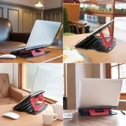 Max Smart Foldable Tablet Drawing Stand, Portable & Adjustable Fits iPad Pro, Wacom and up to 16 Inch Graphics Monitors (Red)