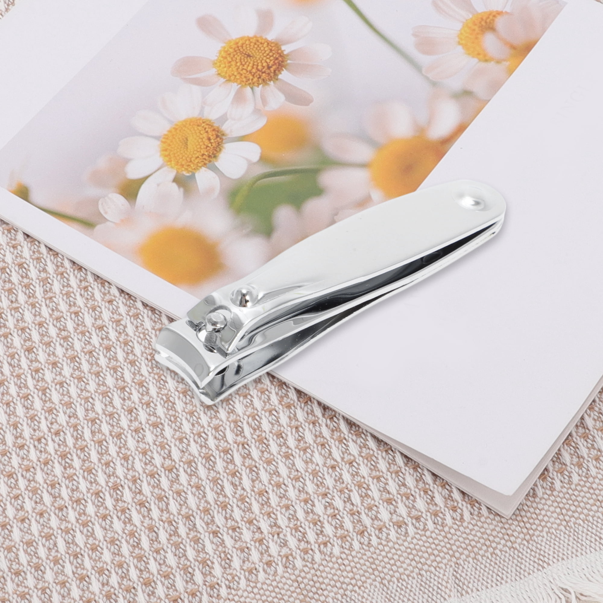Unique Bargains 1pc Reusable Nail Clippers 3.15" Silver Tone Large
