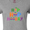 thumbnail image 4 of Inktastic Easter Hip Hop Hooray with Eggs and Carrot Women's T-Shirt, 4 of 5