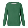 thumbnail image 4 of Kagetolytai Chandails pour Femmes Mode Décontractée Unie Manches Longues Col Rond Pull Haut Blouse Hoodies pour Femmes Vert L, 4 of 5