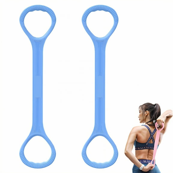 BESTSKY 2Pcs Resistance Bands,Glute Activation Resistance Bands with Handles,Heavy Resistance Exercise Bands,Blue