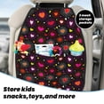 thumbnail image 5 of Xecao Geometric Hearts Pattern Car Seat Back Protector 2 Pack Large Capacity Pocket, Kick Mats Back Seat Protector, 5 of 8
