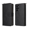 thumbnail image 2 of Feishell for Samsung Galaxy S23 Ultra (6.8 inch) Wallet Case for Women Men,Premium PU Leather Magnetic Clasp Zipper 9 Card Slots Folio Flip Holder Shockproof Purse Phone Case with Wrist Strap,Black, 2 of 8