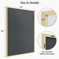 thumbnail image 5 of 40"x30" Gold Wall Mirror, Metal Framed Bathroom Vanity Mirror, Large Rectangular Mirror for Fireplace Mantle, Transitional Decor, Flush Mount, 5 of 9