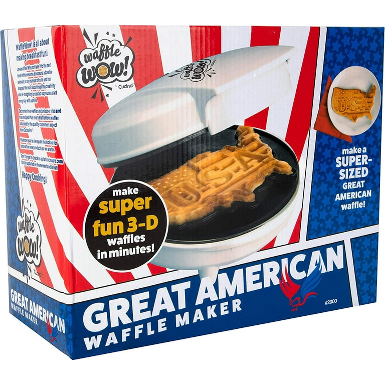 APPALACHIAN CAST IRON Great American Waffle Iron Pre-Seasoned, PFOA/PTFE  Free, Made In USA | Vintage Inspired, 7 inch Stovetop Waffle Iron With