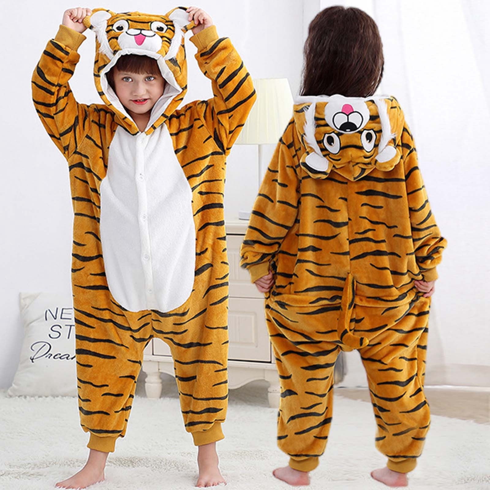 FYDUU Kids Boy Onesie Rompers Unisex Animal Pajamas Halloween Children Sleepwear Party Clothes For Baby Boy Girl Children Animal Pajamas Kids Clothes 7-8 Years