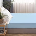 thumbnail image 4 of Zipper Fitted Sheet - 100% Egyptian Cotton Sheet 18" inch Extra Deep Pocket Soft and Comfy -Shrinkage and Fade Resistant-Easy Care -1 Fitted Sheet Only (Light Blue, Full XXL), 4 of 5
