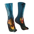 thumbnail image 7 of KLL Spooky Halloween Print Womens Crew Socks Athletic Middle Tube Long Socks Novelty Socks Gifts For Men, 7 of 7