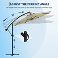 thumbnail image 2 of YUSAZENS 10FT Offset Hanging Patio Umbrella 8 Ribs Beige, 2 of 7