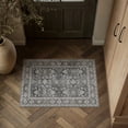 thumbnail image 3 of BERTHMEER 2'x3' Small Area Rugs Washable for door Entryway Bedroom indoor Distressed Rugs, Black, 3 of 6