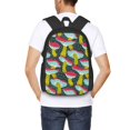 thumbnail image 4 of Disketp Green Mushroom Mochila Minimalista de Gran Capacidad, Mochila de Viaje para Escuela, Trabajo o Uso Diario, 4 of 6