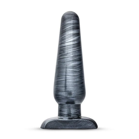 Eden Jet Large Tapered PVC Anal Plug with Wide Base, Black