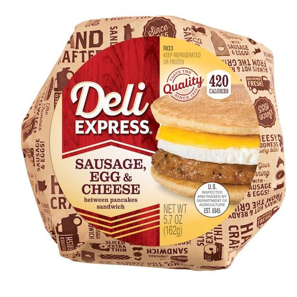 Deli Express Hot Sausage Egg & Cheese Pancakes 5.7 oz (Pack of 12)
