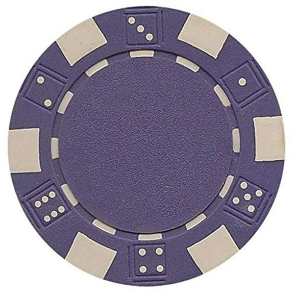 Fichas de póker DA VINCI 50 Clay Composite, 11,5 g, color morado con dados